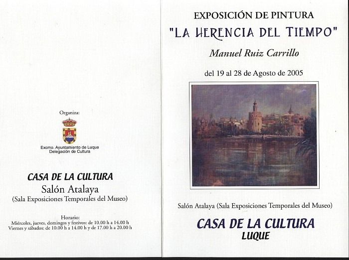 Díptico exposición Casa de la Cultura de Luque. 2006