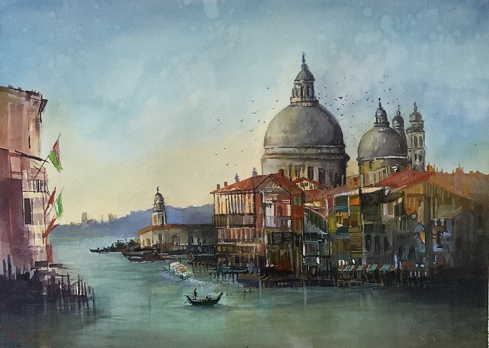 Venecia acuarela 70x50